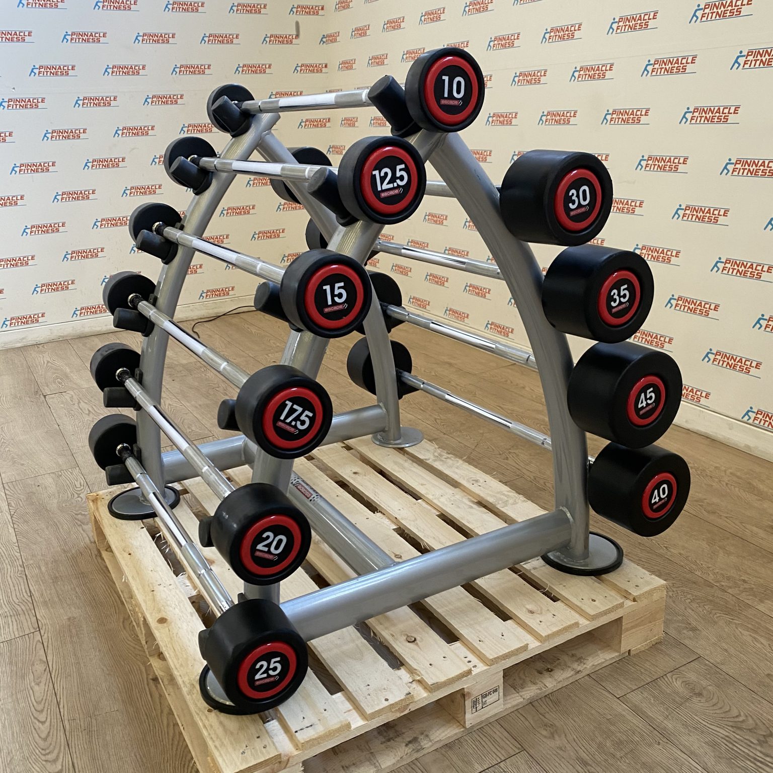 Escape Fitness Fixed Barbell Set with Rack - Pinnacle Fitness